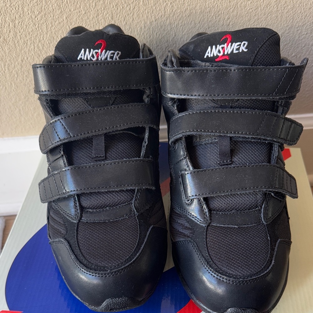 Answer 2 New Men’s Black High Top Sneakers - Picture 5 of 8